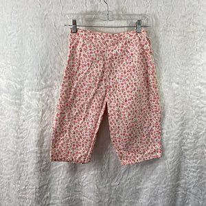 Vintage floral Peddle Pushers 100% Cotton 1960's butterflies